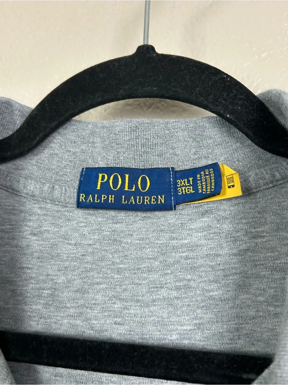 Ralph Lauren Men's Heather Gray Polo Shirt with Embroidered Pony